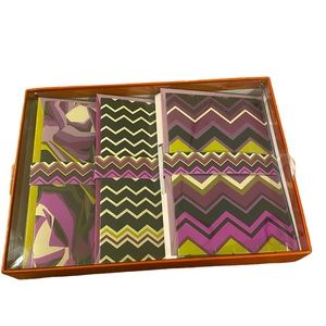 MISSONI FOR TARGET Rare 2011 Purple Black Abstract Three Design Notecard Set NWT